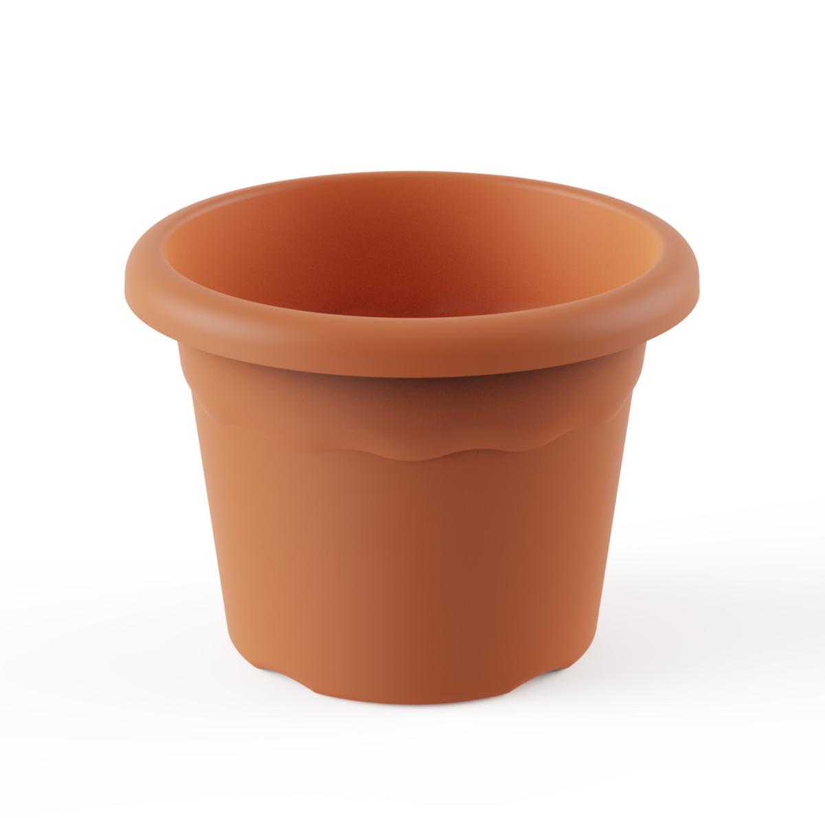Vaso rotondo terra color terracotta D 26 x 19