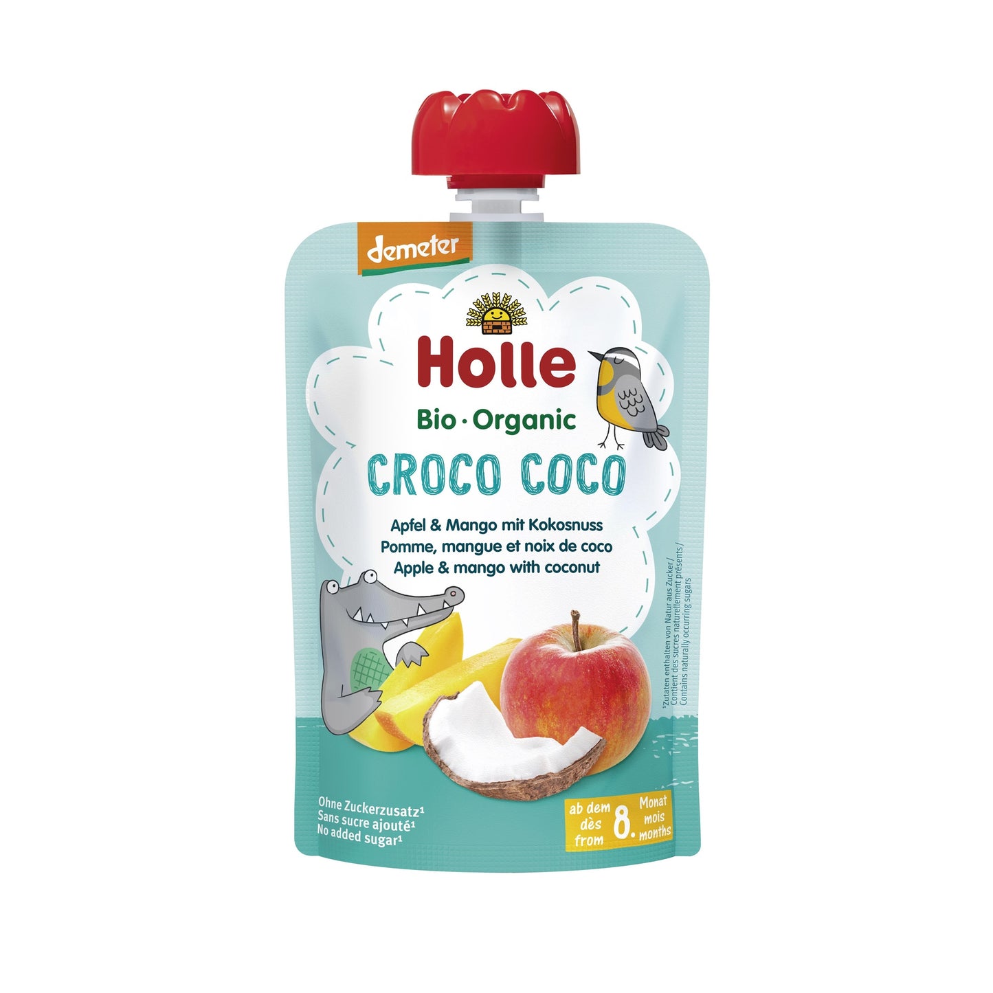 CROCO COCO - Pomme, mangue, noix de coco (à partir du 8e mois) Eco/Dem Holle 100 g