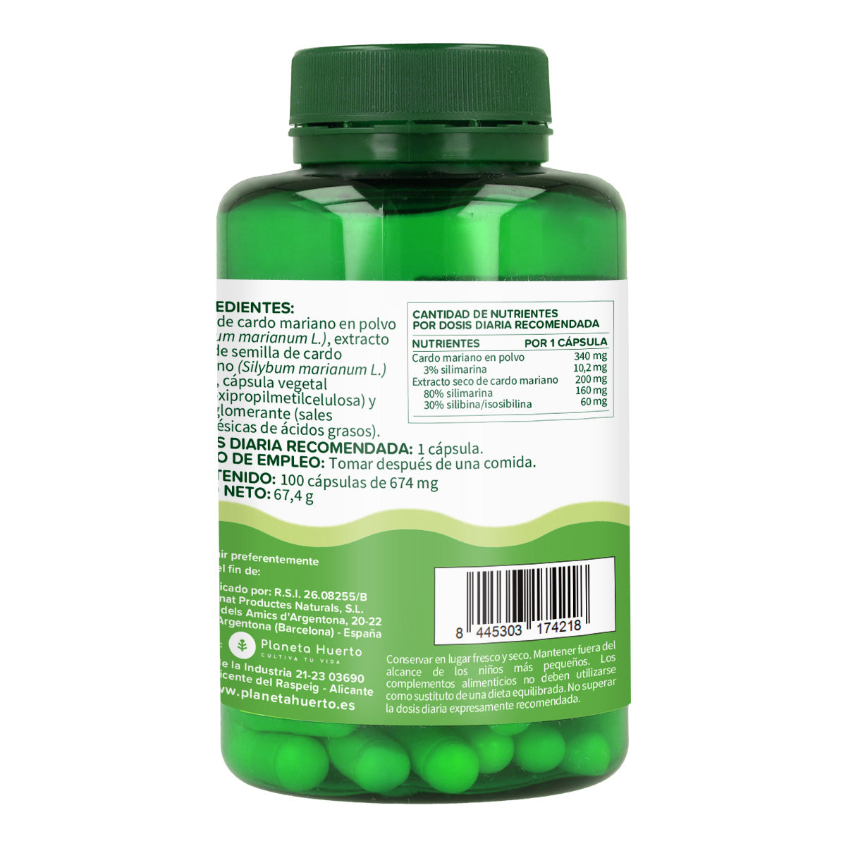 Ostropest plamisty Planeta Huerto 100 kapsułek