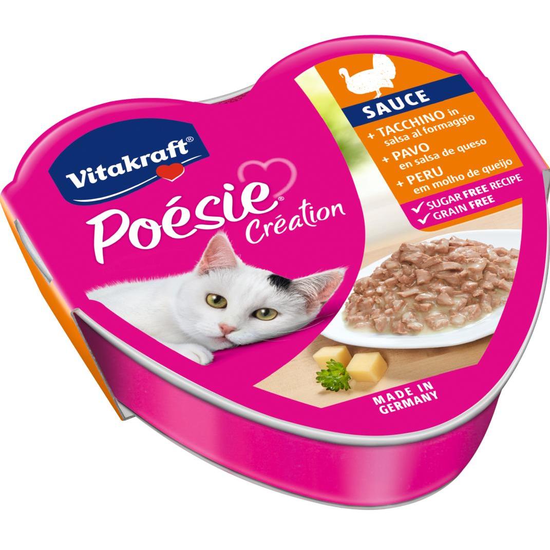Vitakraft Dose Poésie mit Truthahn in Käsesauce 85 g Nassfutter für Katzen