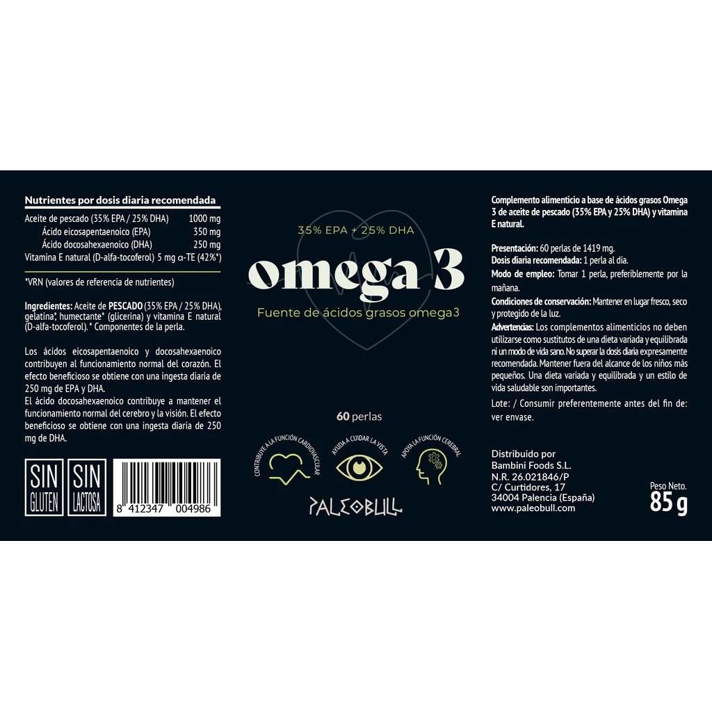 60 Kapsułek Omega 3 Paleobull 85 g