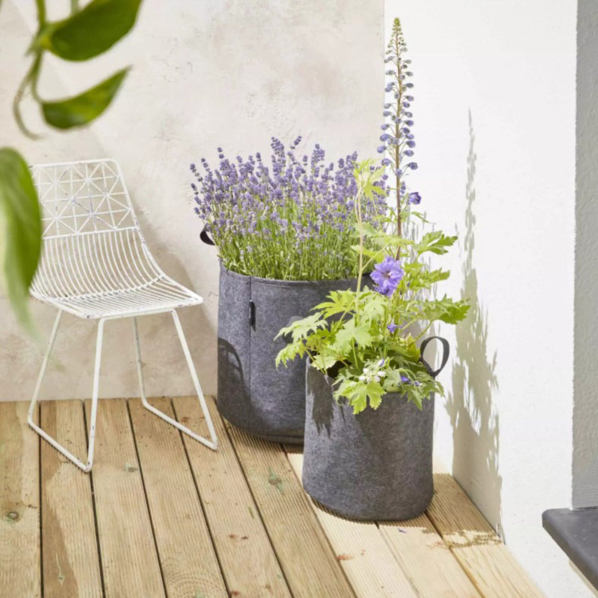 Bag4Plant Planteringspåse av grå geotextilfilt ø25cm 12,3 L