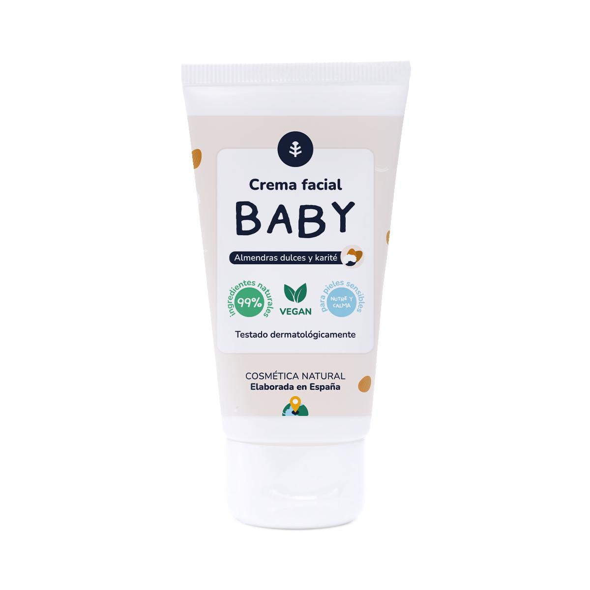 Baby-Gesichtscreme Süße Mandeln und Sheabutter Planeta Huerto 50 ml