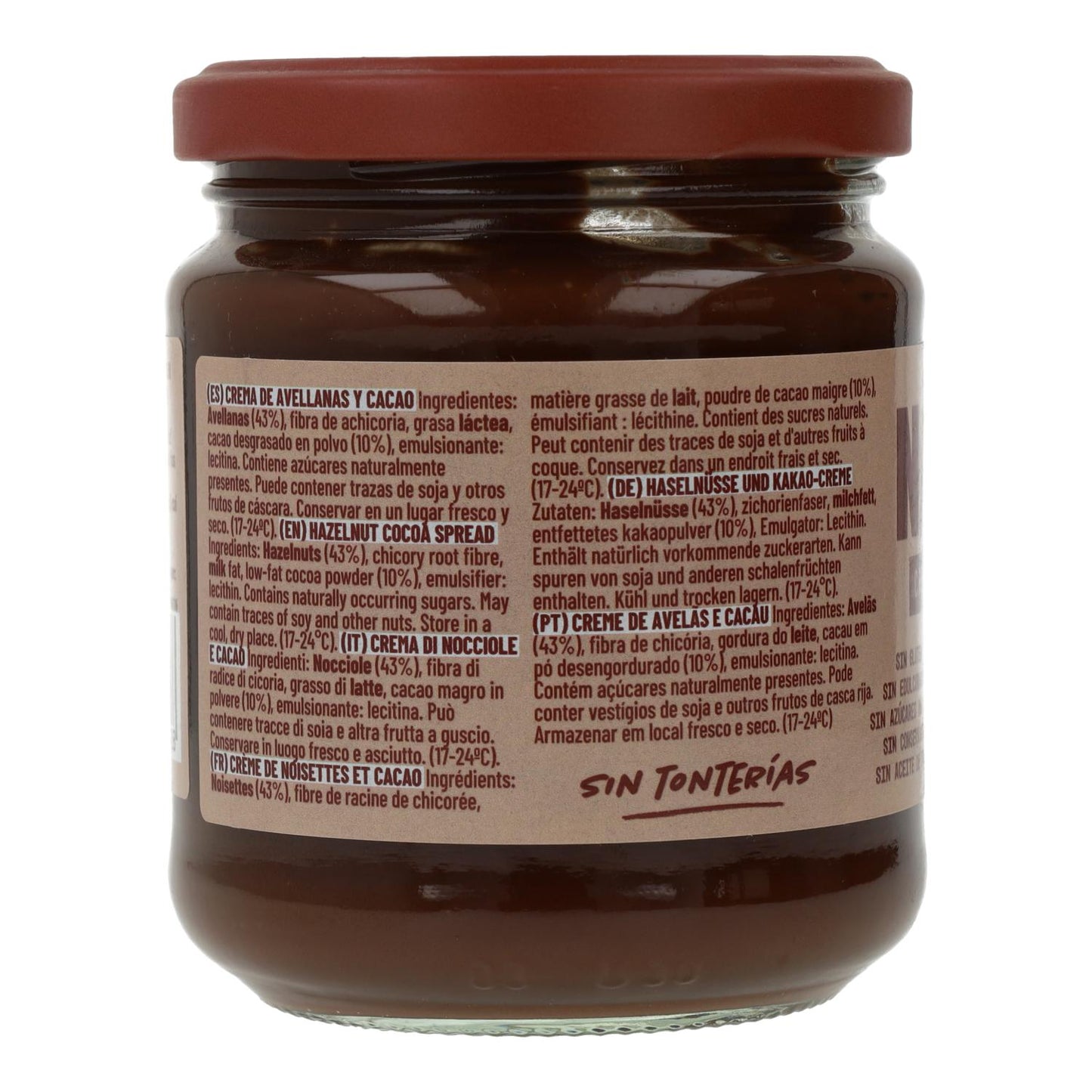 Natruly cacao- en hazelnootcrème 285 g