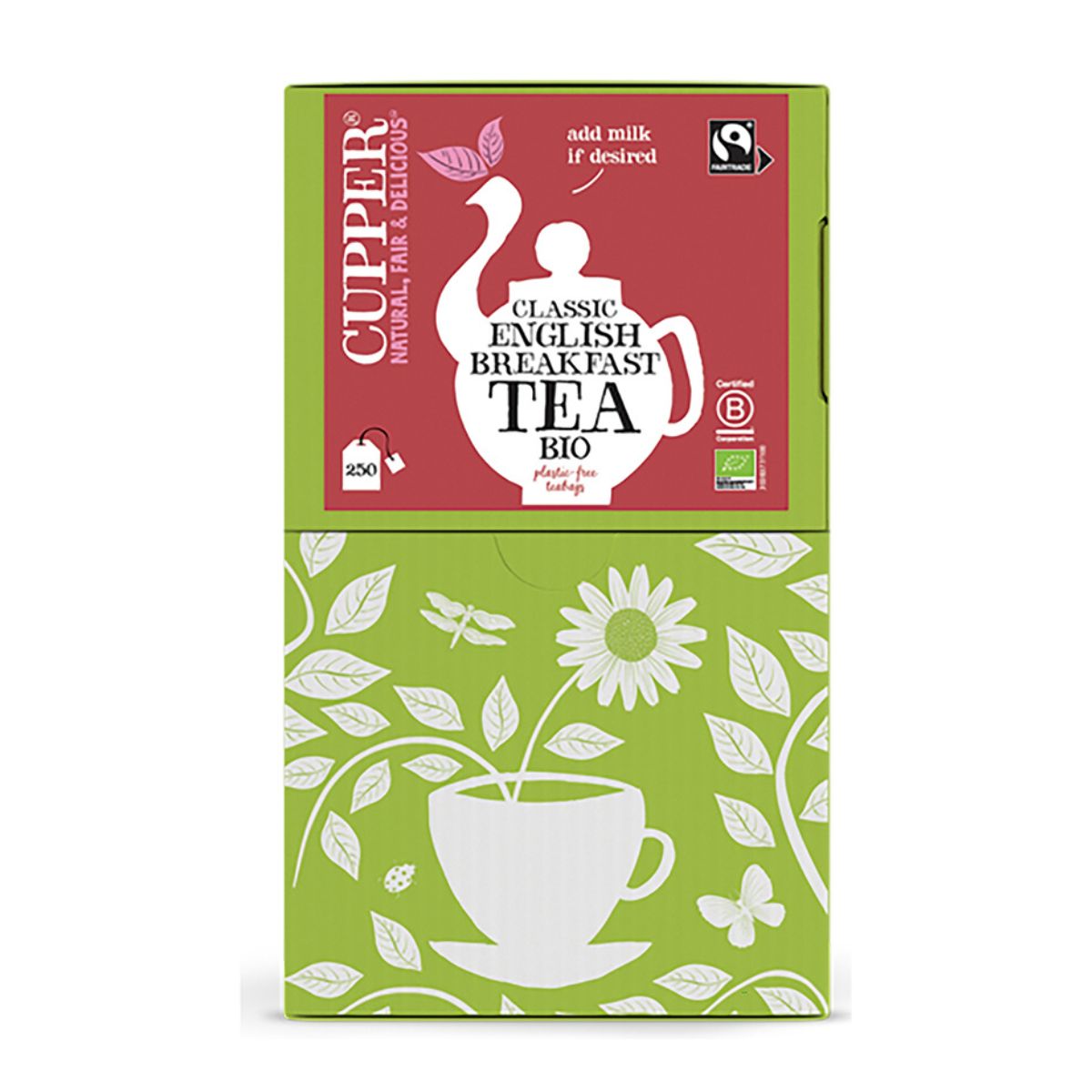 Biologische English Breakfast-thee Cupper 250 zakjes