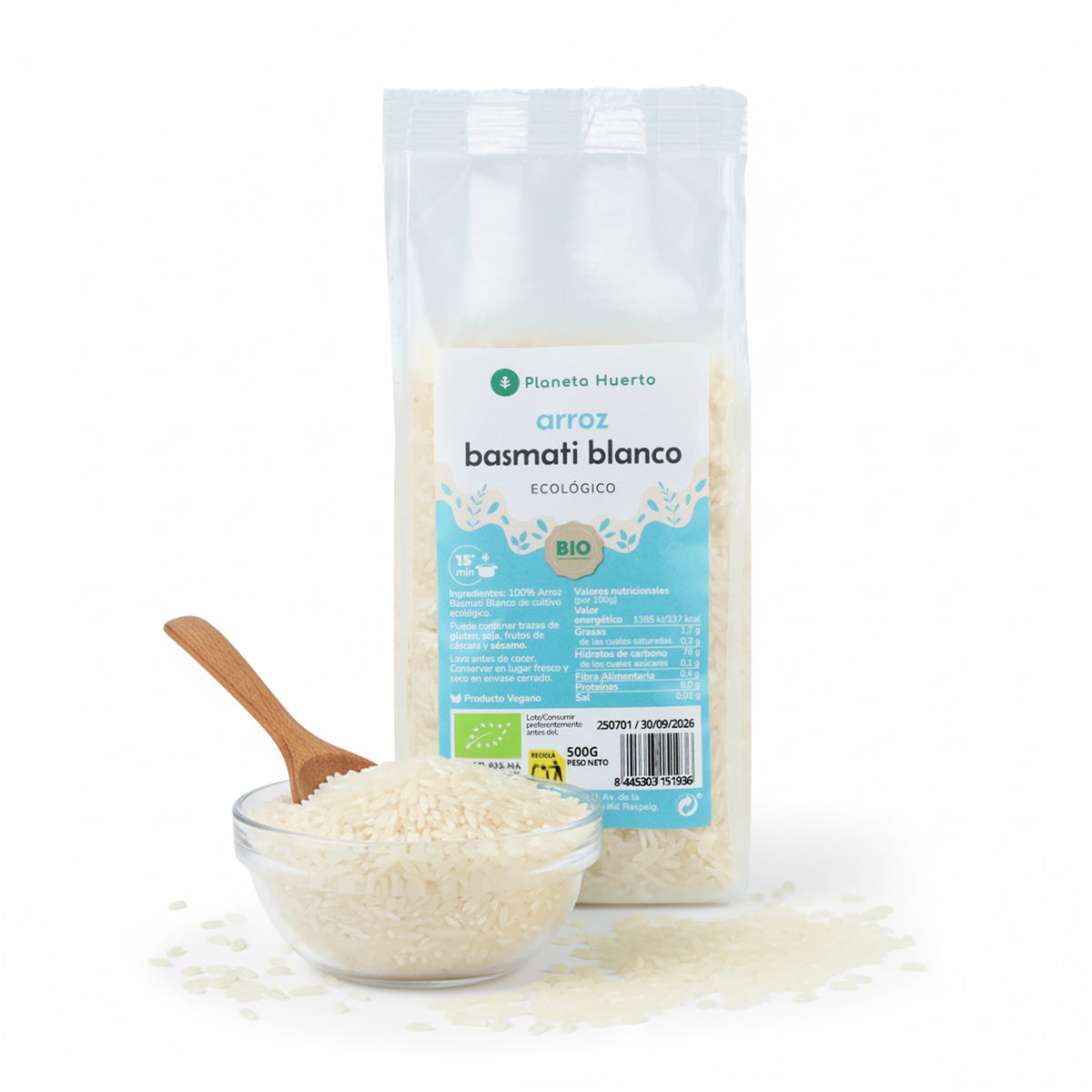 White Basmati Rice ECO Planeta Huerto 2,5 kg