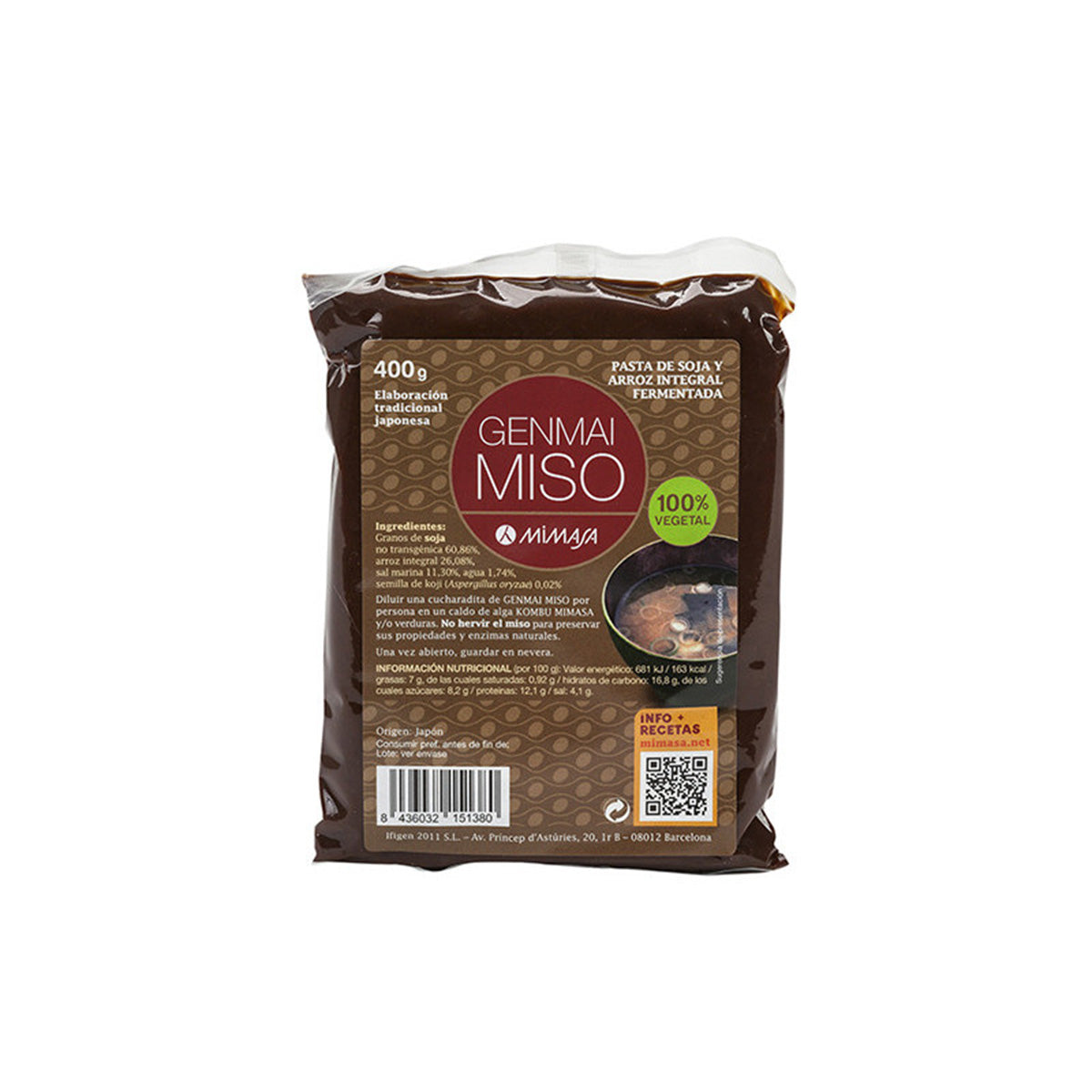 Miso Genmai MIMASA 400 g