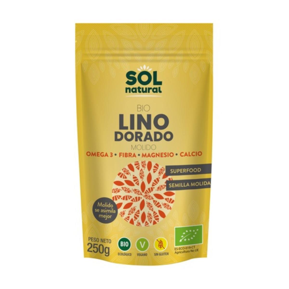 Semi di lino dorato tritati Sol Natural 250 g