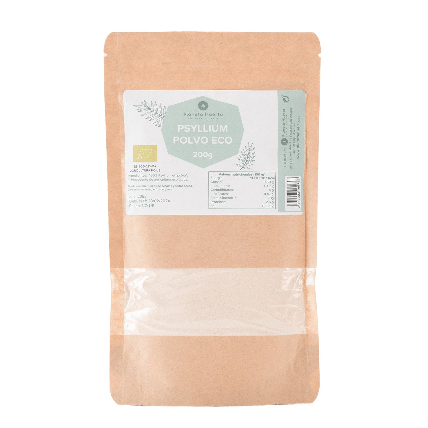 Flohsamenschalenpulver Eco Planeta Huerto 200 g
