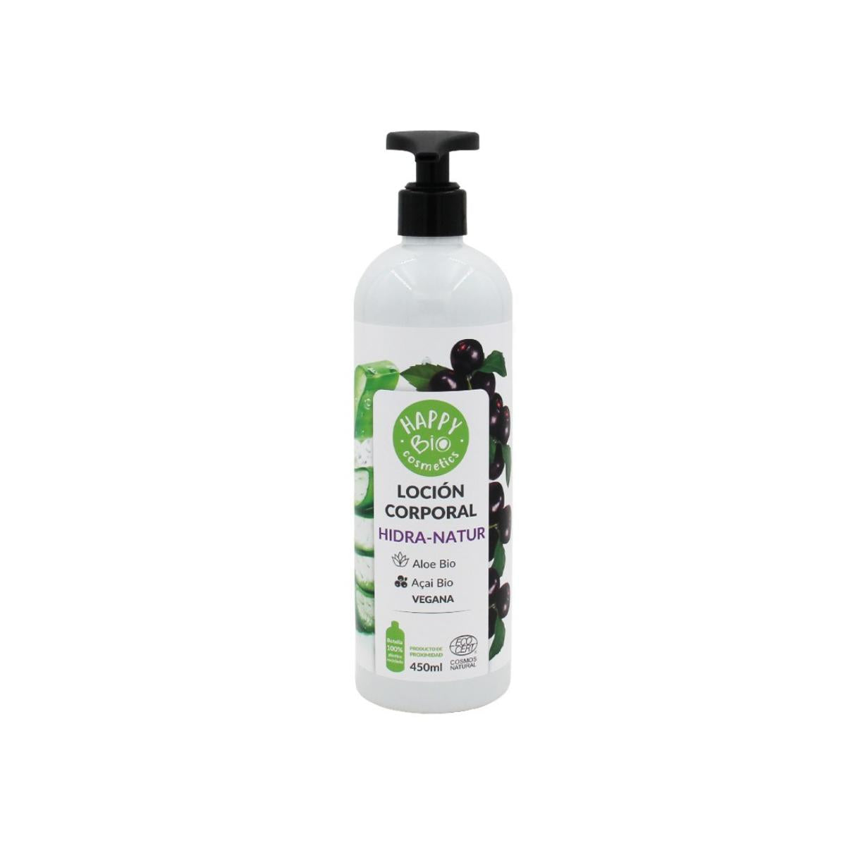 Hydra-Natur-Körperlotion Aloe & Açai HappyBio 450 ml