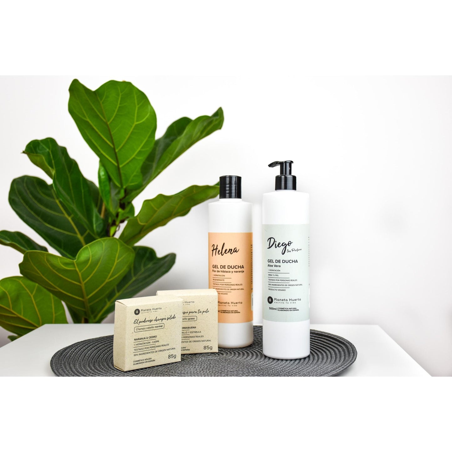 Gel douche à la fleur d'hibiscus et à l'orange Planeta Huerto 500 ml