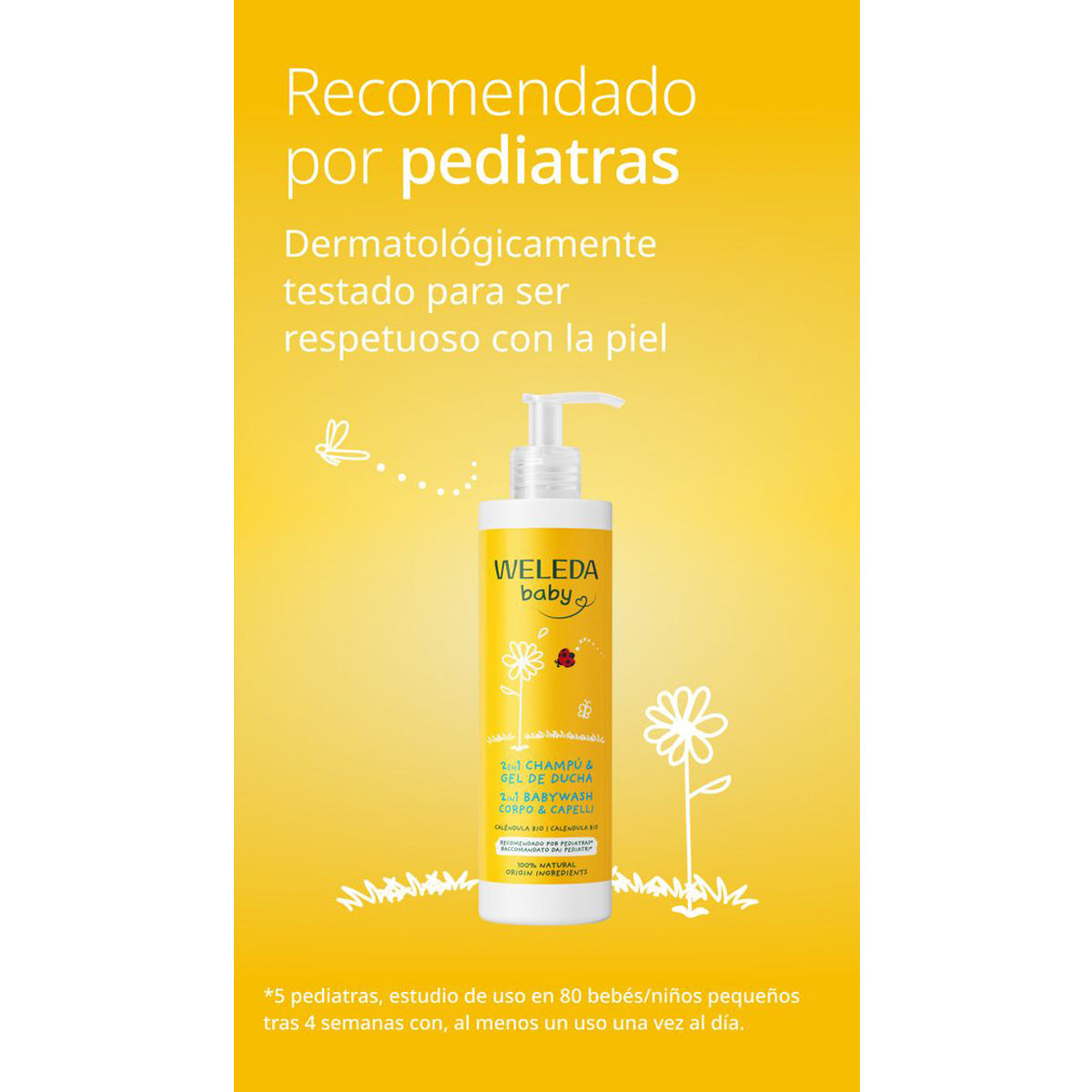 Schampo & duschgel med ringblomma Weleda 400 ml
