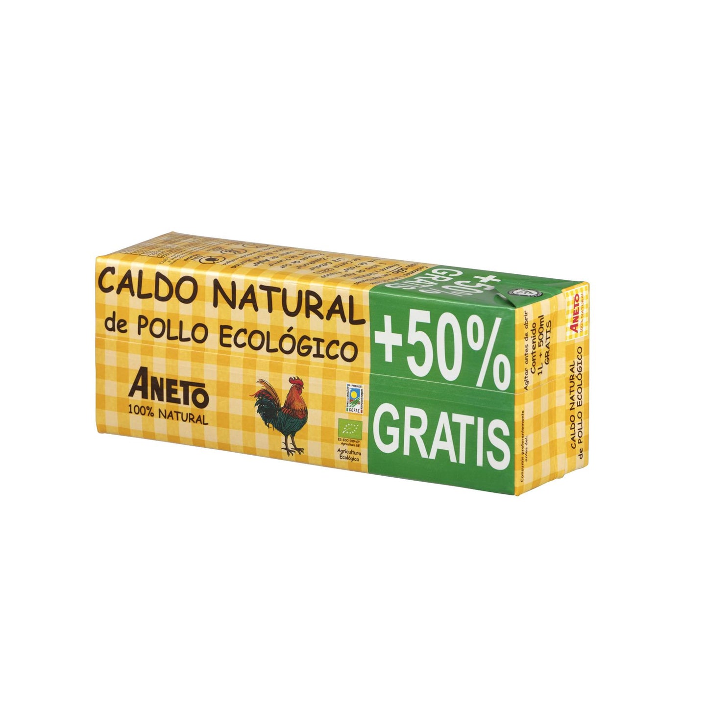 Naturalny bulion drobiowy Eco Aneto 1 l + 500 ml GRATIS