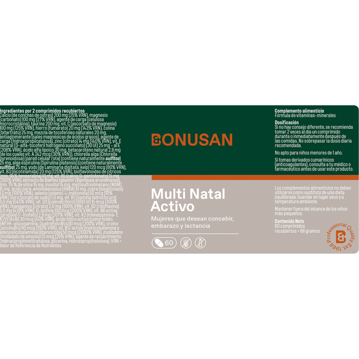 Confezione da 3 Multi Natal Activo Bonusan 60 compresse