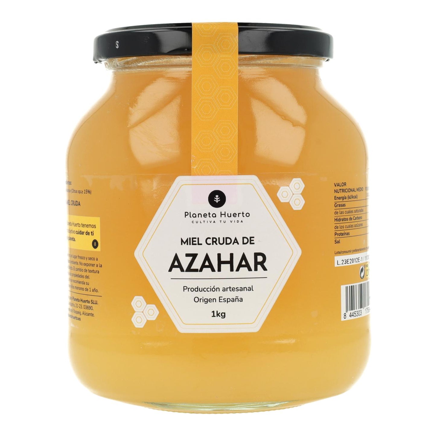 Rauwe oranjebloesemhoning Planeta Huerto 1 kg