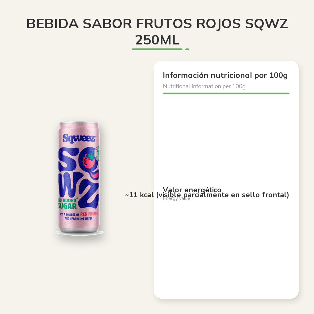 Información nutricional