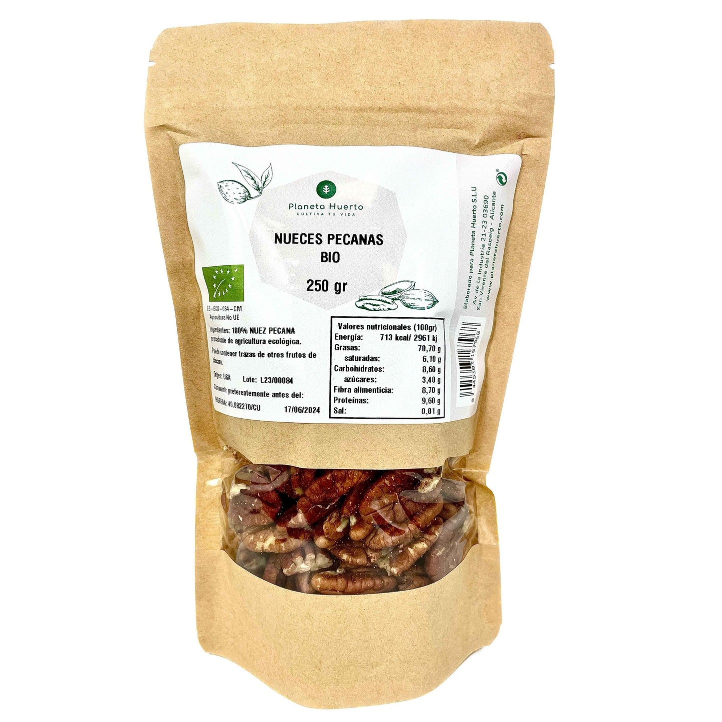 Pecan nuts ECO Planeta Huerto 250 g