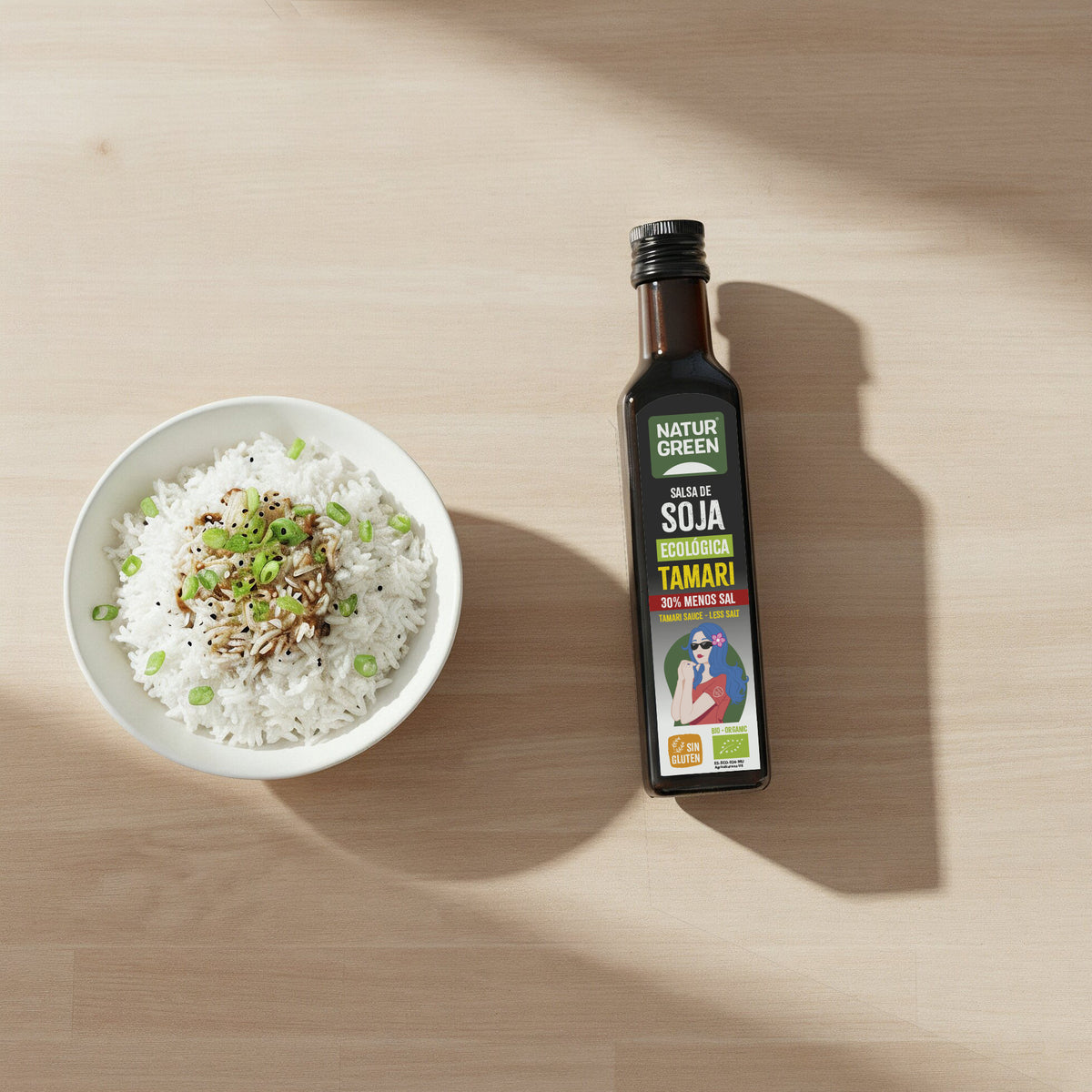 Bio-Tamari mit reduziertem Salzgehalt NaturGreen 250 ml