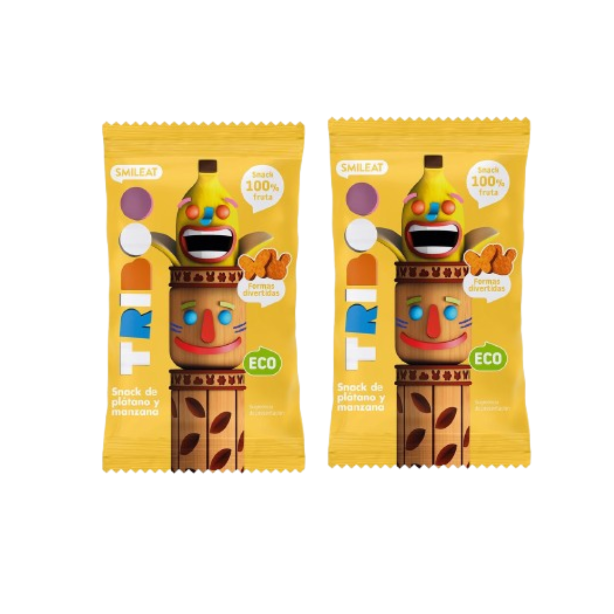Pack of 2 ECO apple and banana snacks 25 g, Triboo
