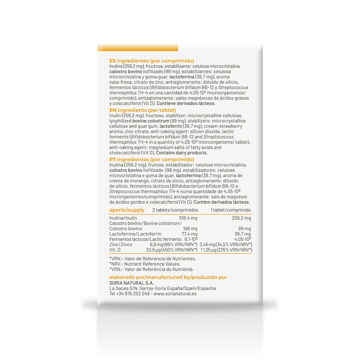 Immun-Lactoferrin, Soria Natural