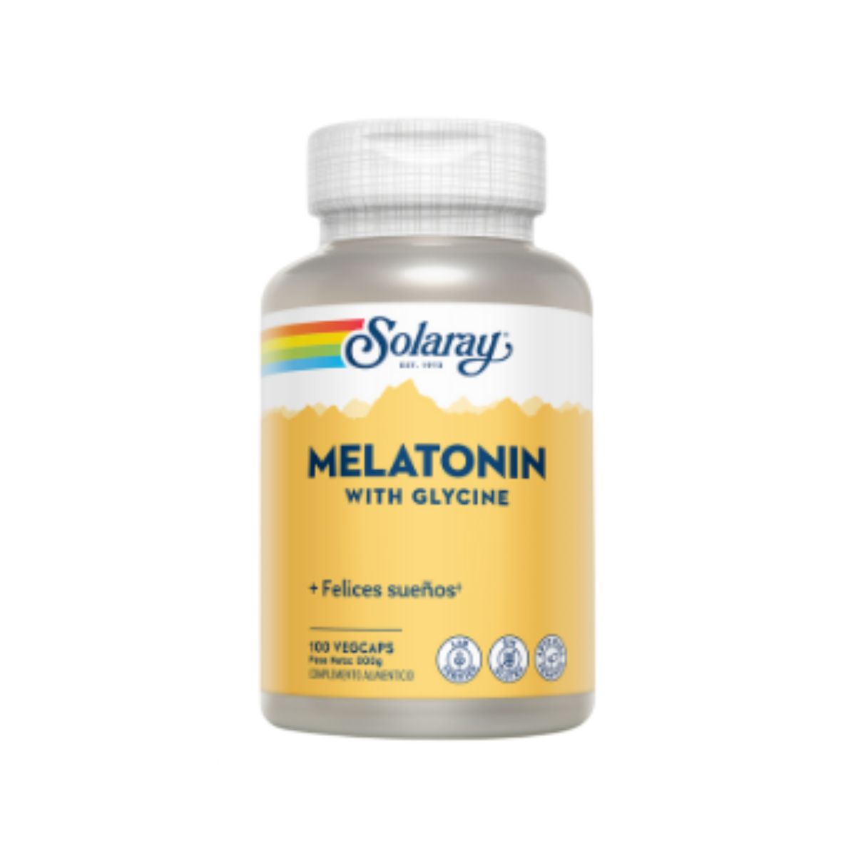 Melatonina + glicyna Solaray 100 kapsułek