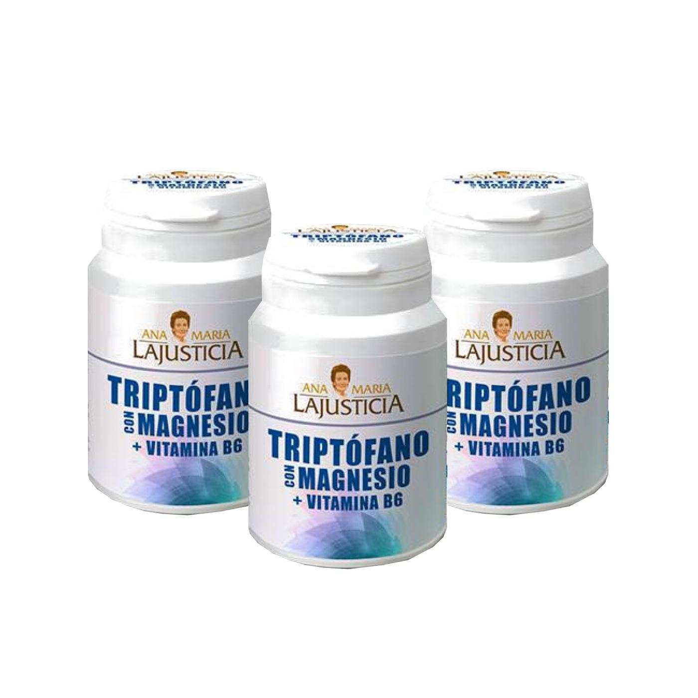Confezione da 3 x Triptofano con magnesio e vitamina B6 Ana María LaJusticia, 60 compresse