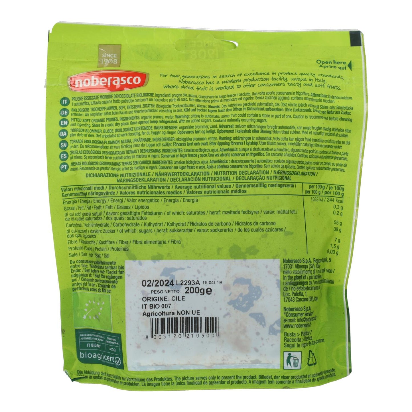 Miękkie śliwki bez pestek Noberasco 200 g