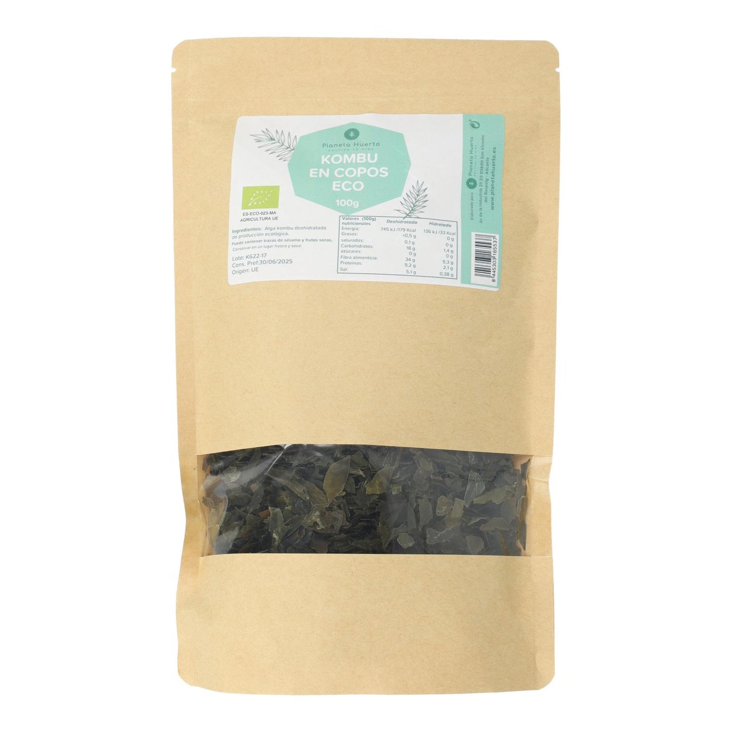 Kombu seaweed flakes ECO Planeta Huerto 100 g