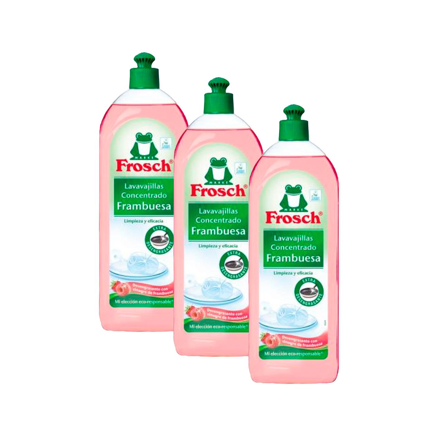 Pack of 3 Frosch Raspberry Dishwashing Liquid 750 ml