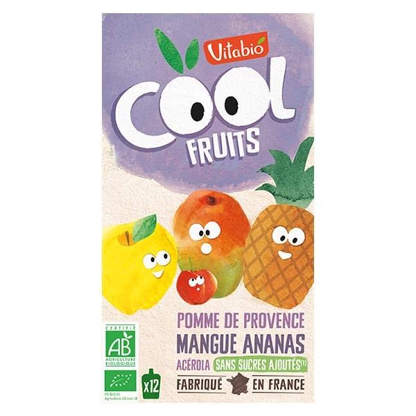 12-pack Cool Fruits Äpple, mango och ananas 90 g VITABIO