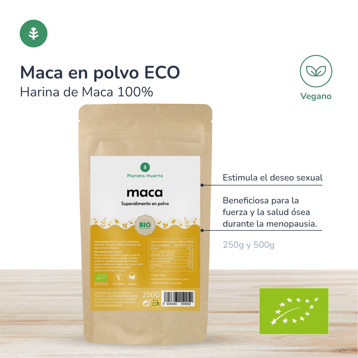 Maca en poudre ECO Planeta Huerto 250g