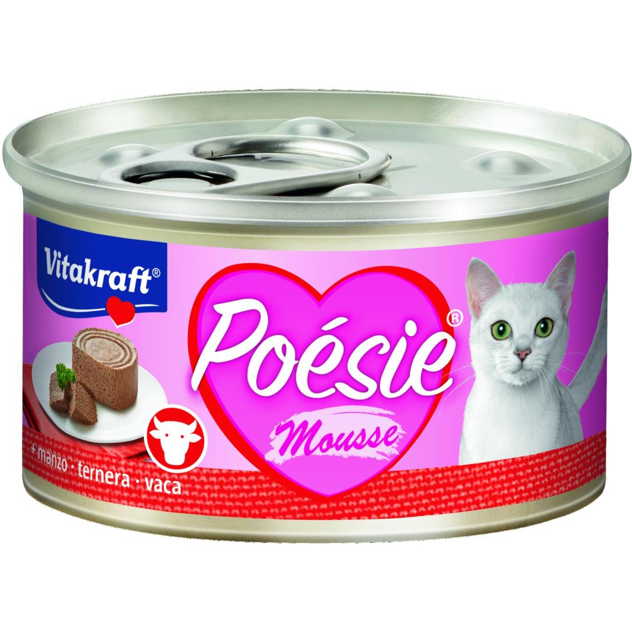 Vitakraft Boîte Poésie mousse de bœuf 85 g nourriture humide pour chat