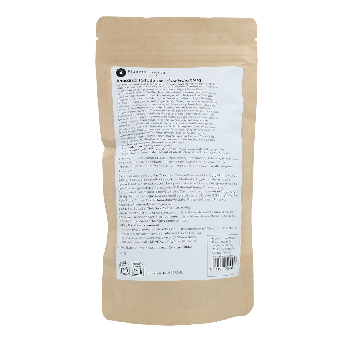 Prażone orzechy nerkowca o smaku truflowym Planeta Huerto 250gr