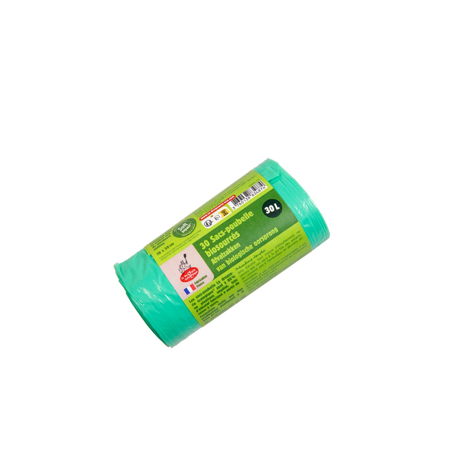 La Droguerie Écologique 30L eco-plastic bin bags, 30 units