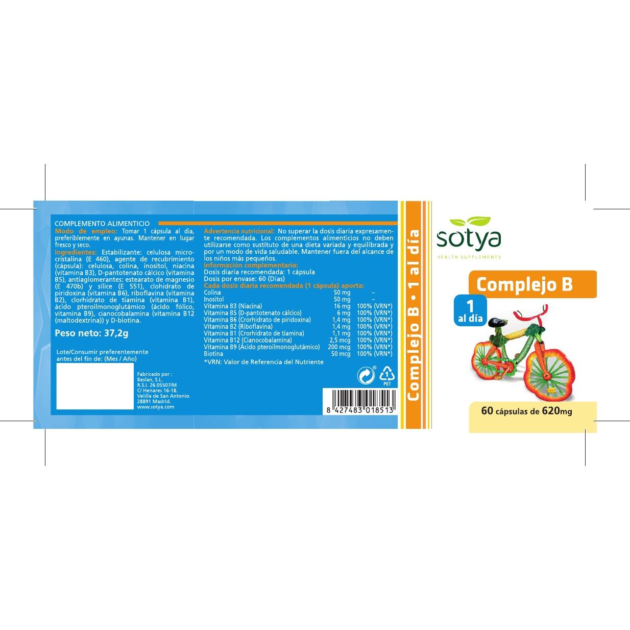 Vitamine B-complex Sotya 60 capsules