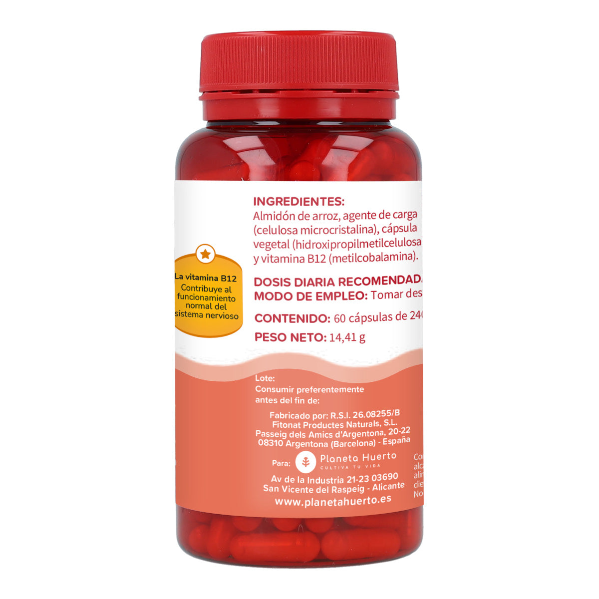 Vitamin B12 Planeta Huerto 60 Kapseln.