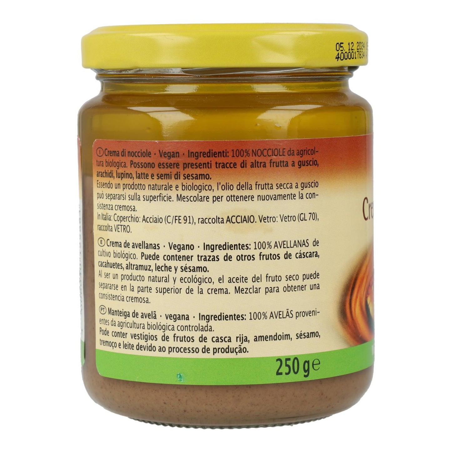 Hasselnötskräm BIO Rapunzel 250 g