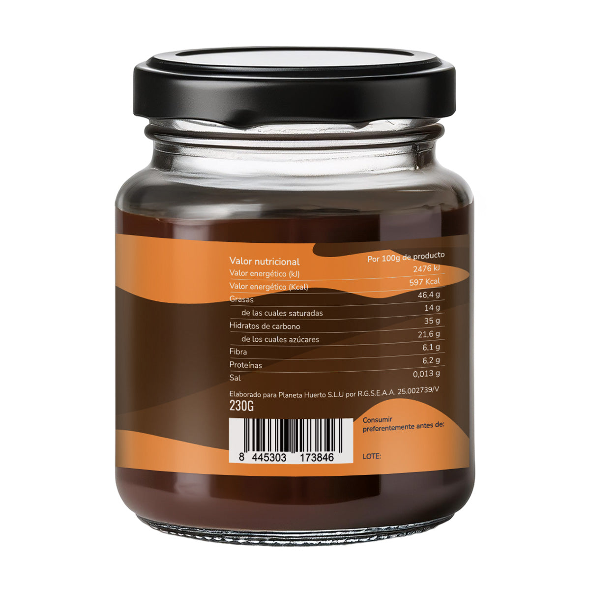 Crème van johannesbrood en cacao zonder suiker ECO Planeta Huerto 230 g