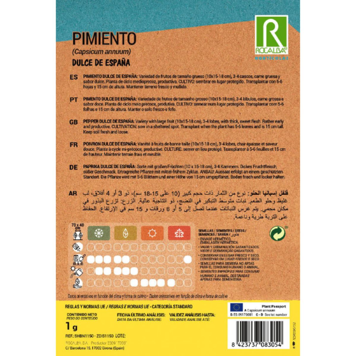 Graines de poivron doux d'Espagne