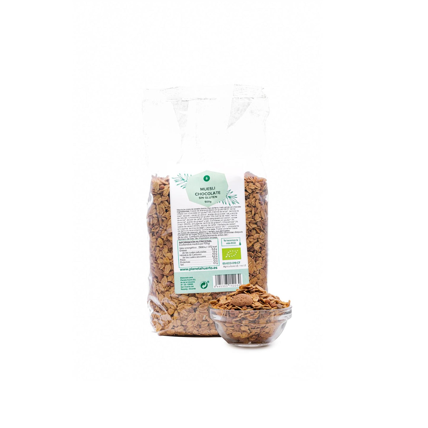 Muesli au chocolat sans gluten ECO Planeta Huerto 500 g