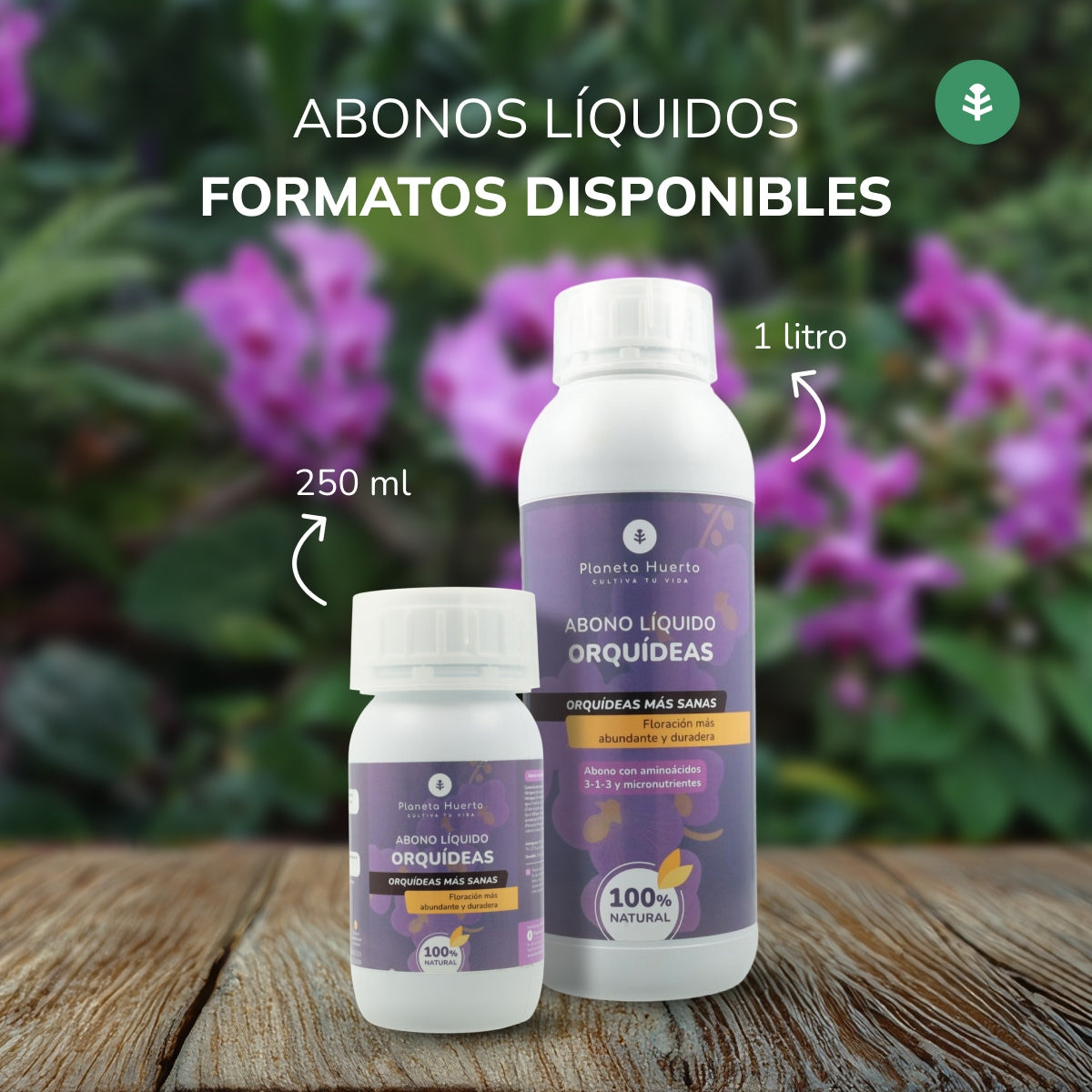 Vloeibare Orchideeënmeststof Planeta Huerto 250 ml