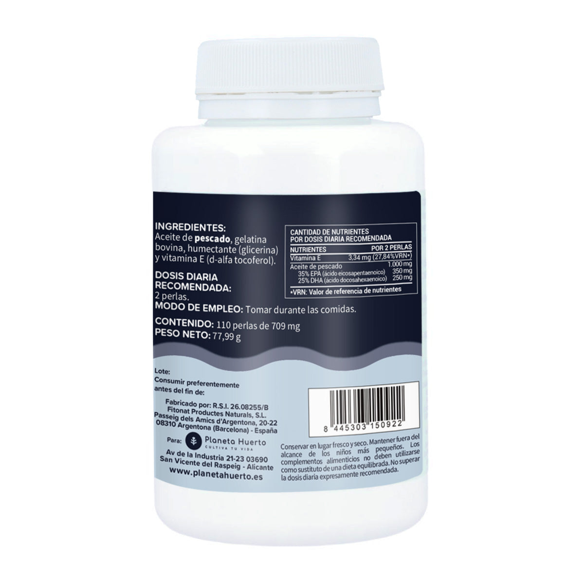 Confezione 2x Omega 3 EPA 35% DHA 25% Planeta Huerto 110 Perle