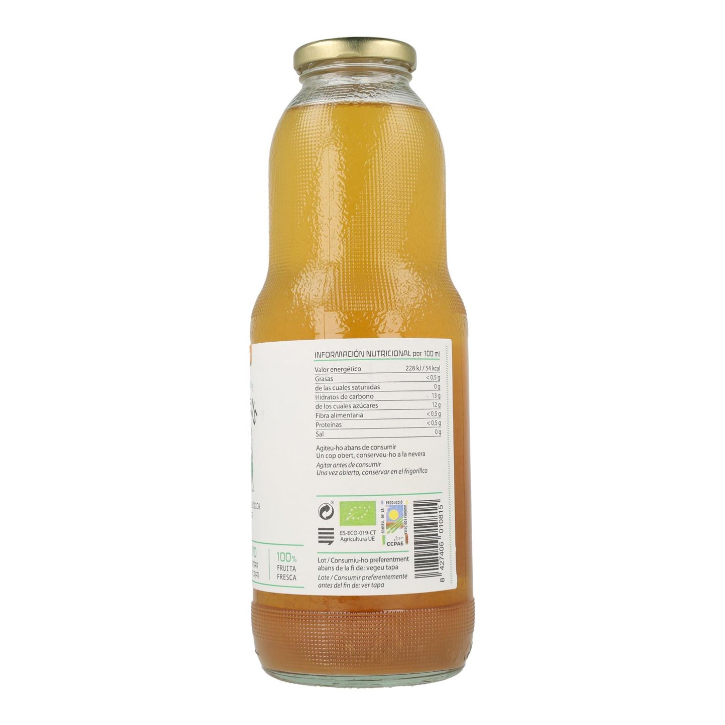Ungefilterter Apfelsaft ECO Cal Valls, 1 l