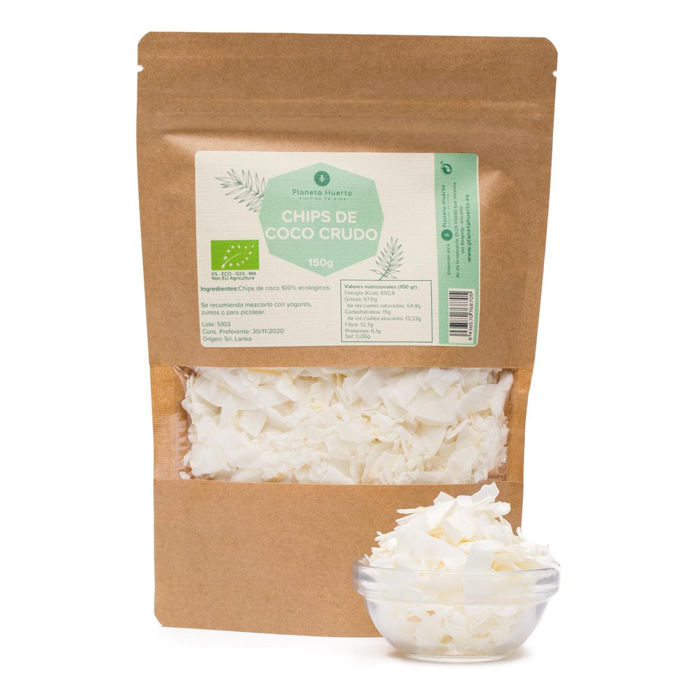 Packung 2x Kokoschips zuckerfrei ECO Planeta Huerto 150 g