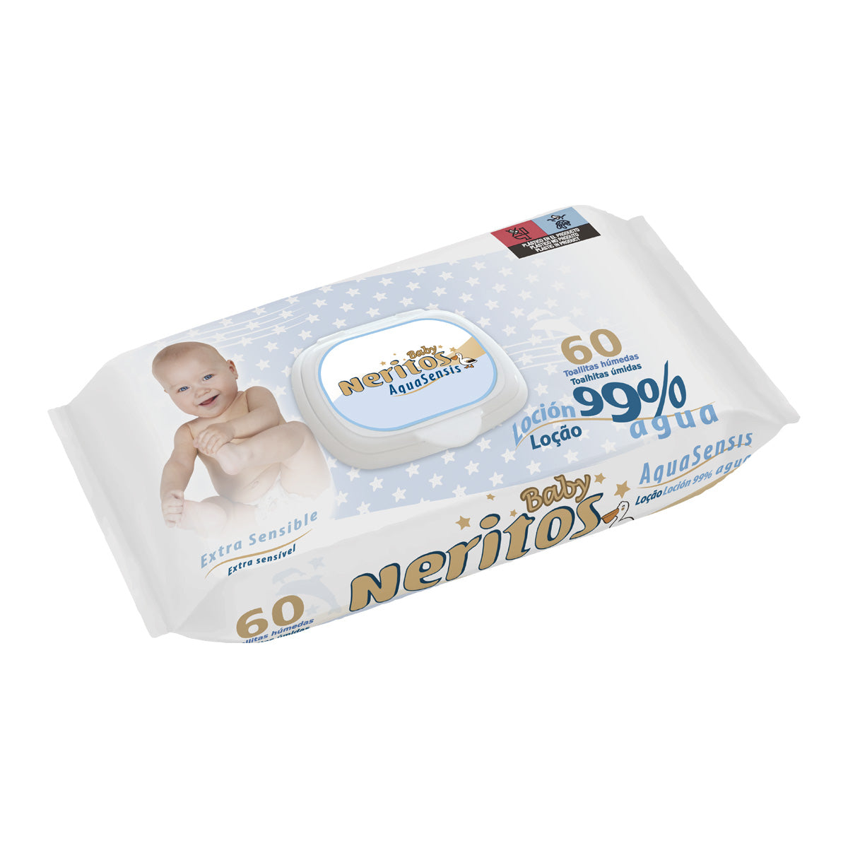 Neritos Baby Aquasensis Wipes 60 pcs