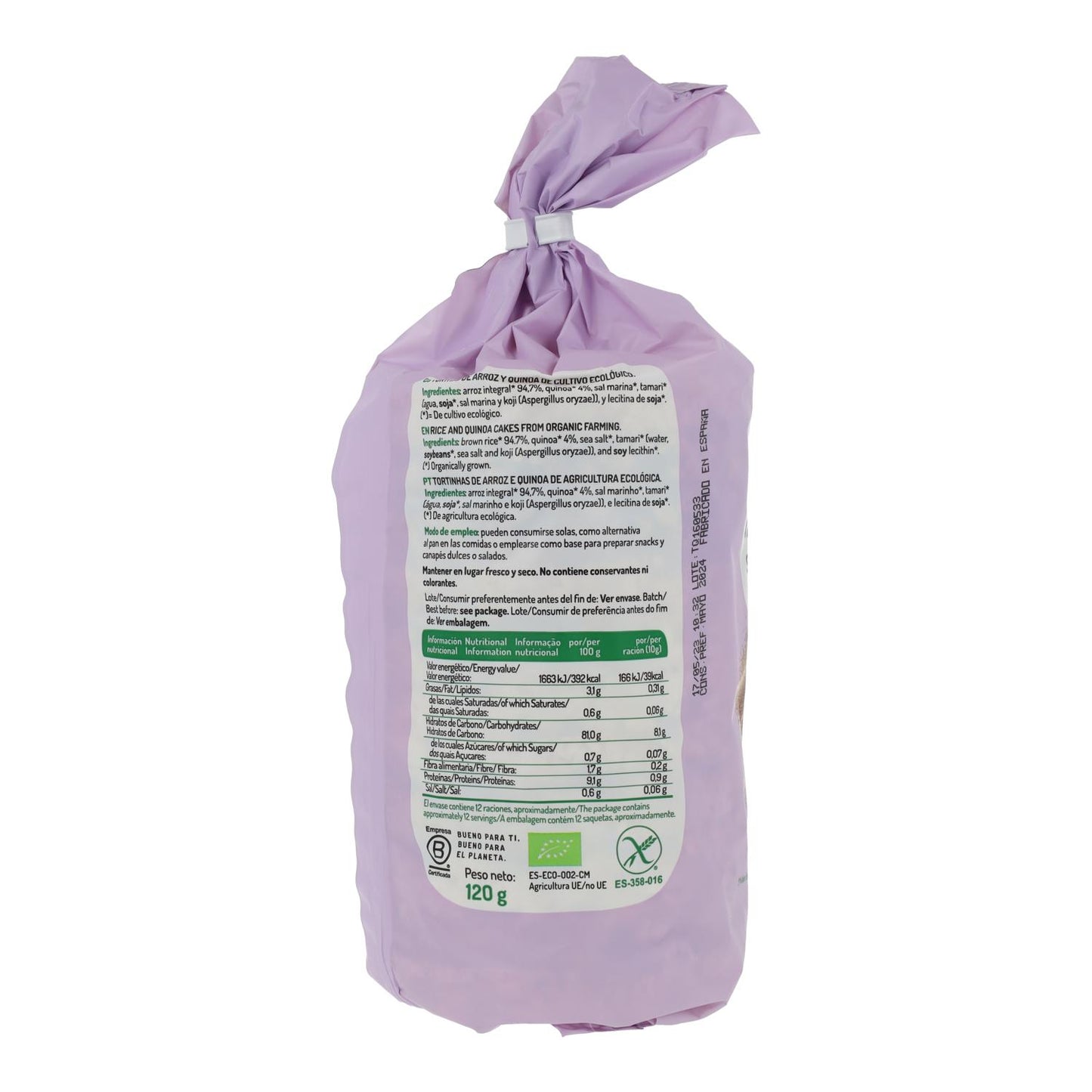 El Granero Rice and Quinoa Cakes 120 g