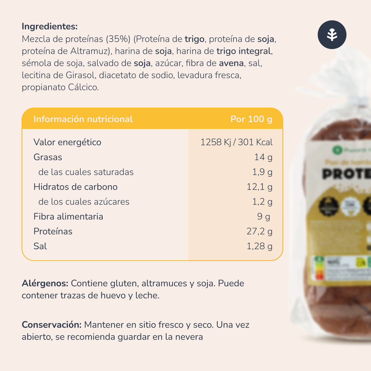 Eiweiß-Hamburgerbrötchen Planeta Huerto, 2 x 80 Gramm