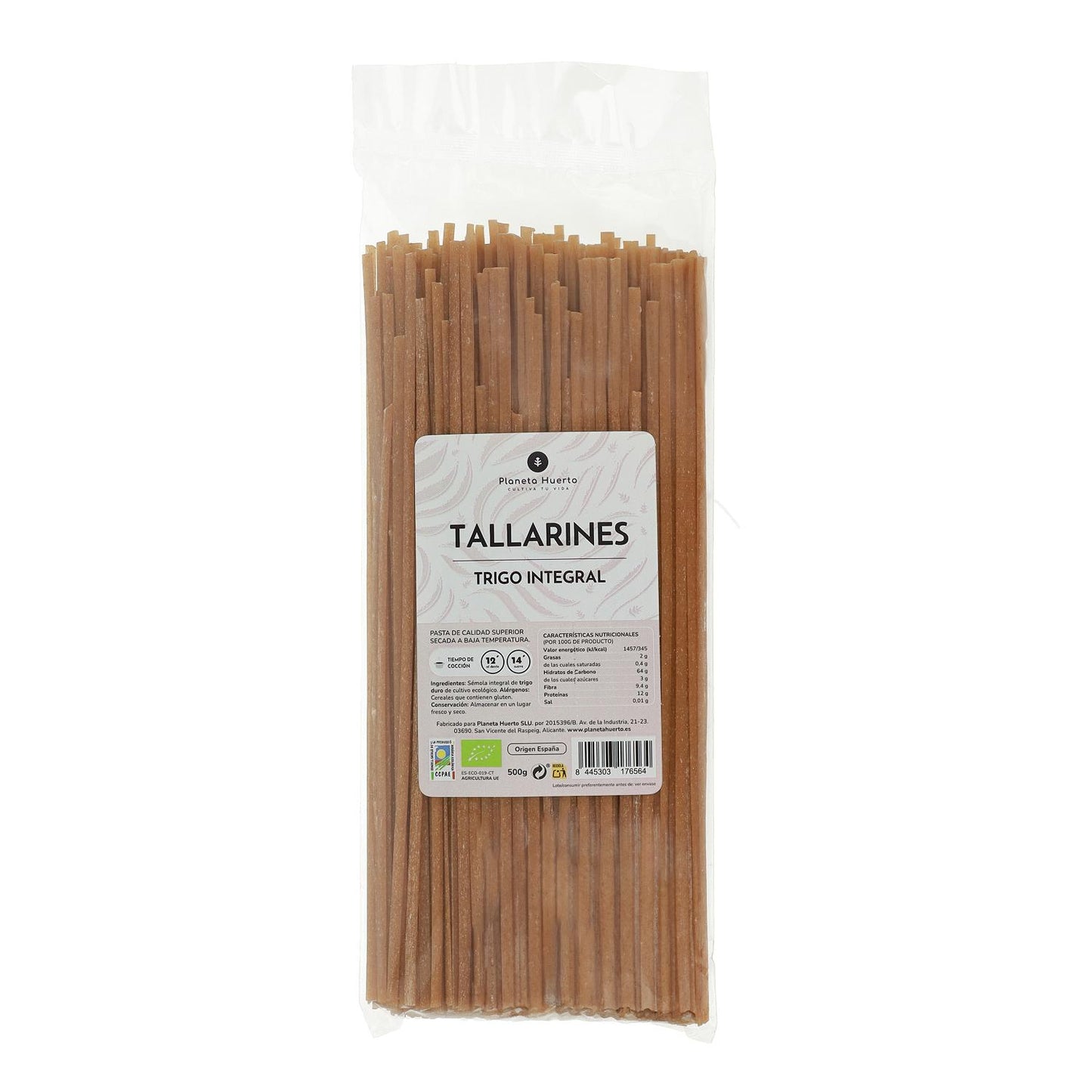 Tagliatelles de blé entier ECO Planeta Huerto 500gr