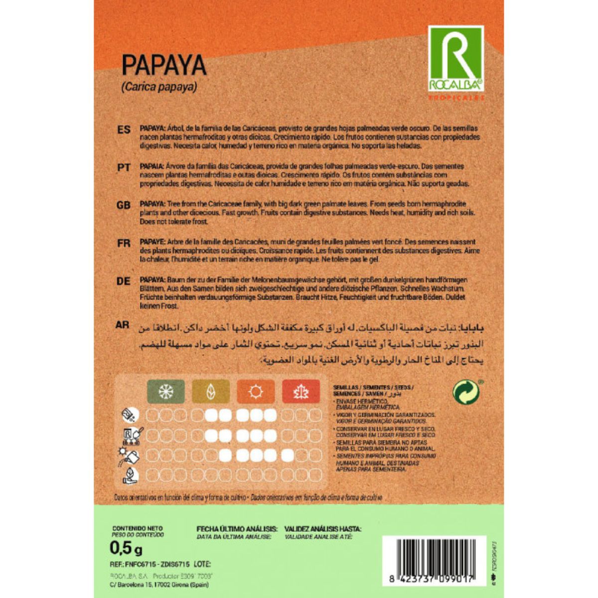 Papayasfrön Carica papaya