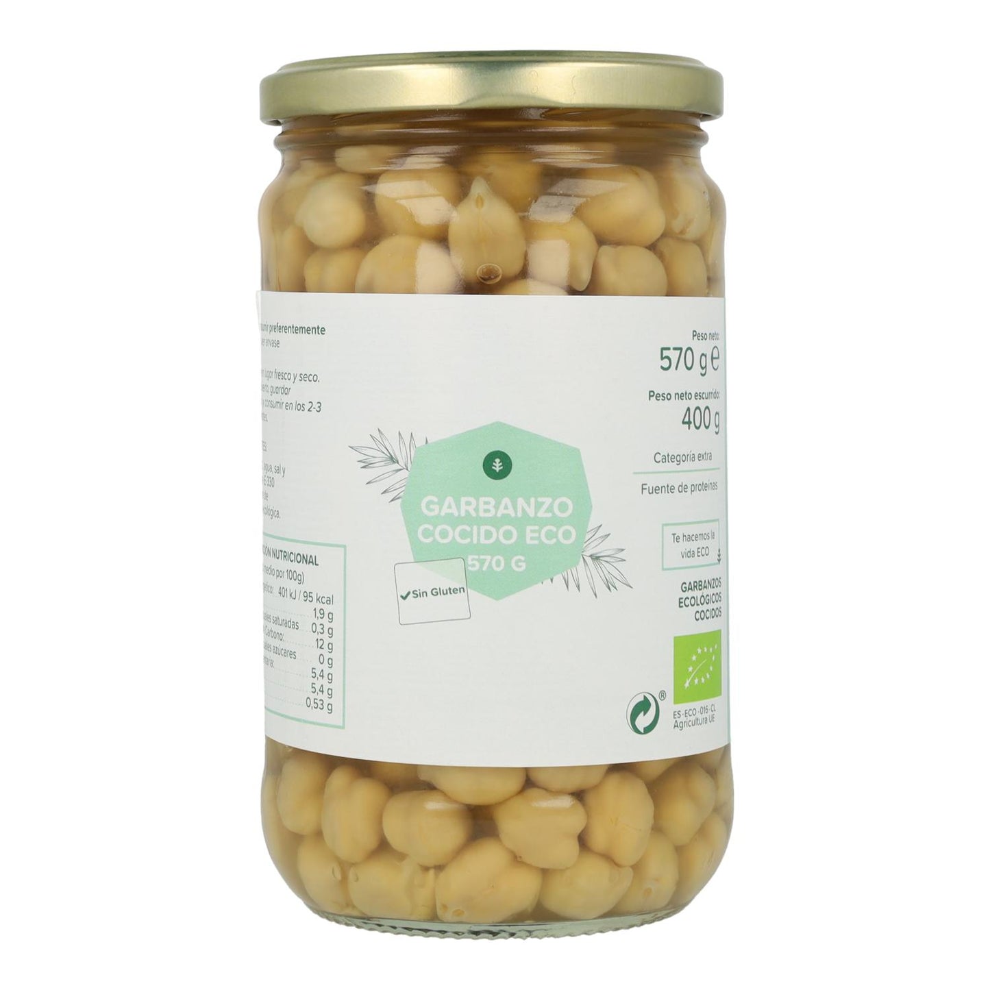 Gekochte Kichererbse ECO Planeta Huerto 570 g